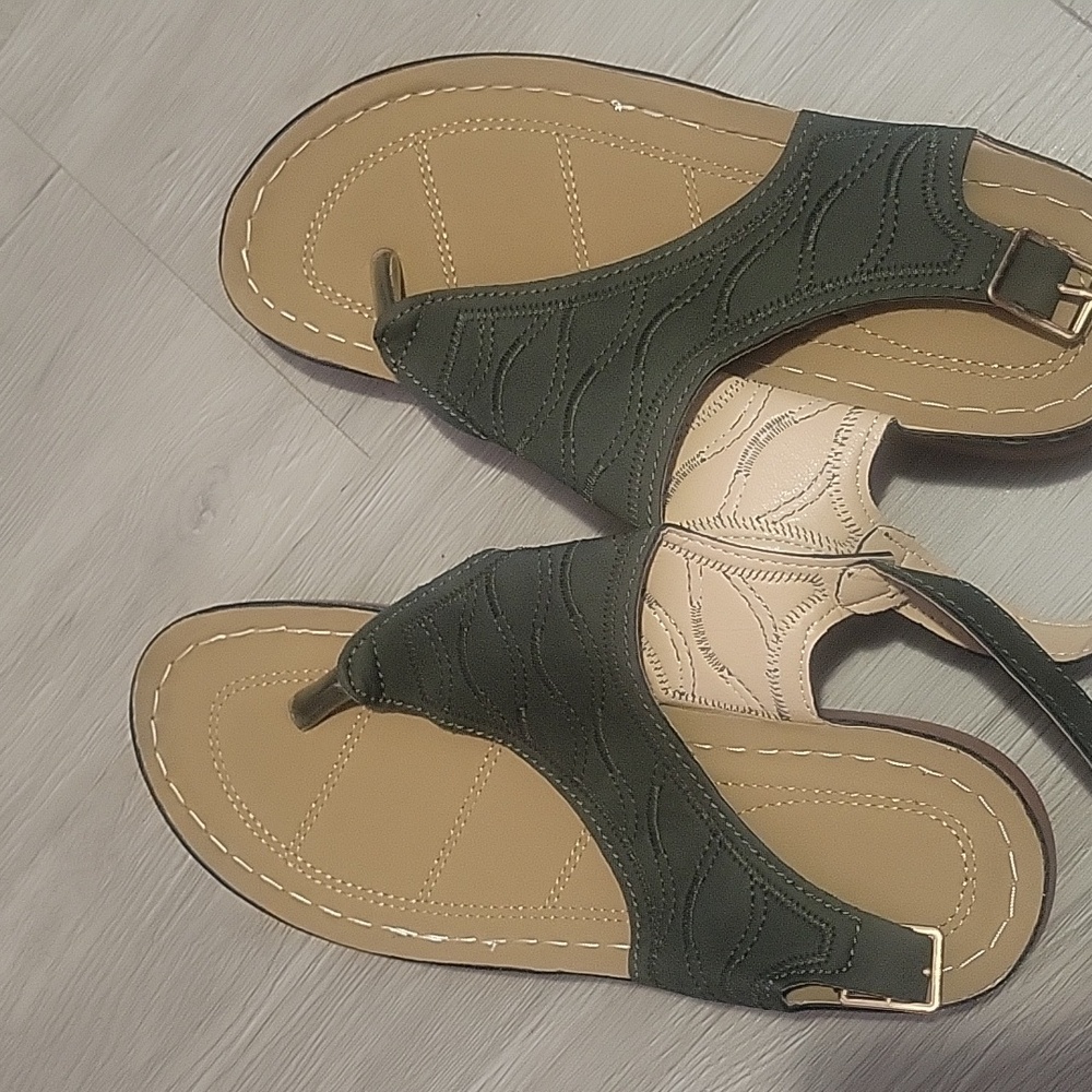 Green sandals